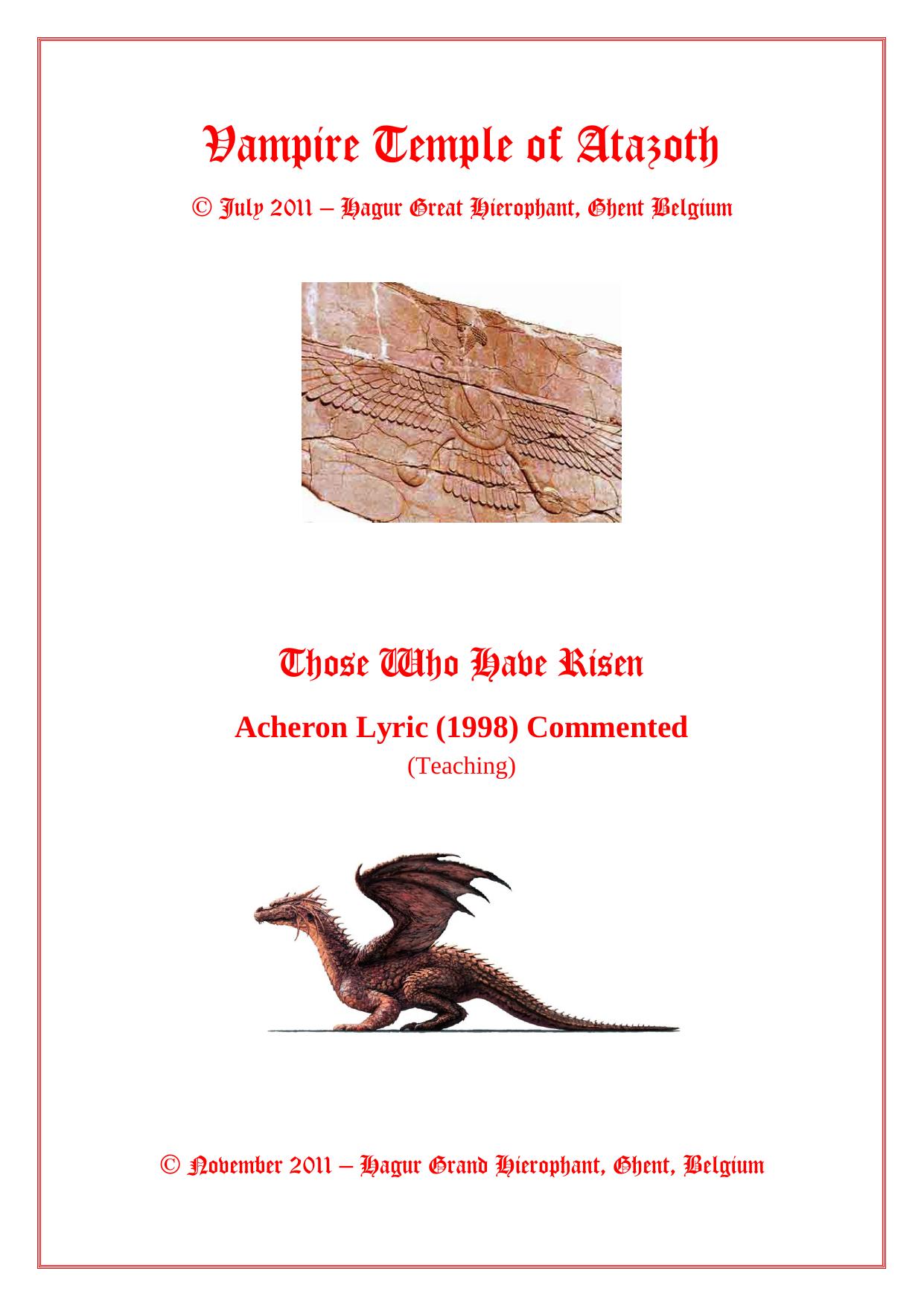 Vampire Temple of Atazoth by Panos Pilatos