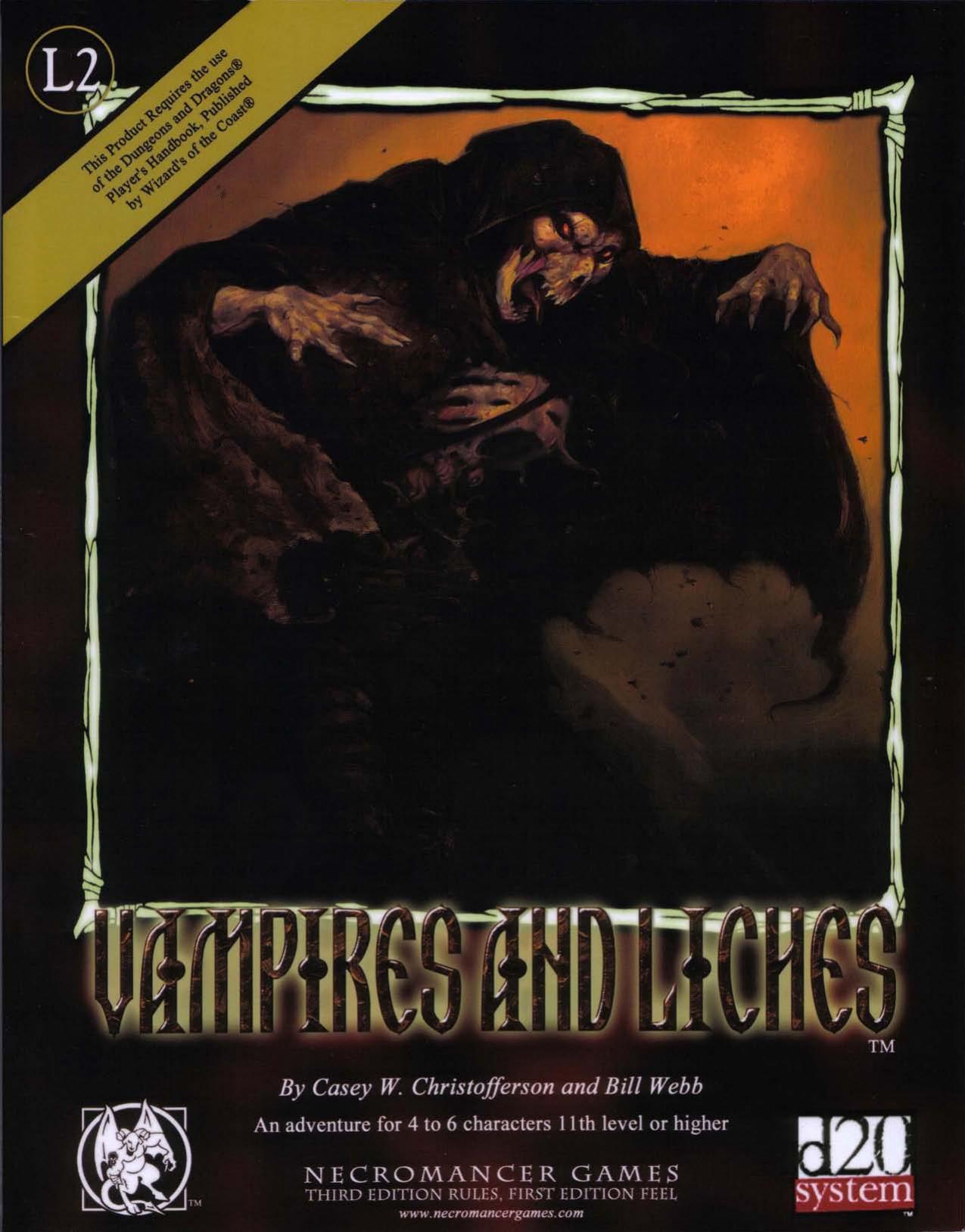 Vampires and Liches by Scanned by a friend :) Everything else glumag for #RPG-Central