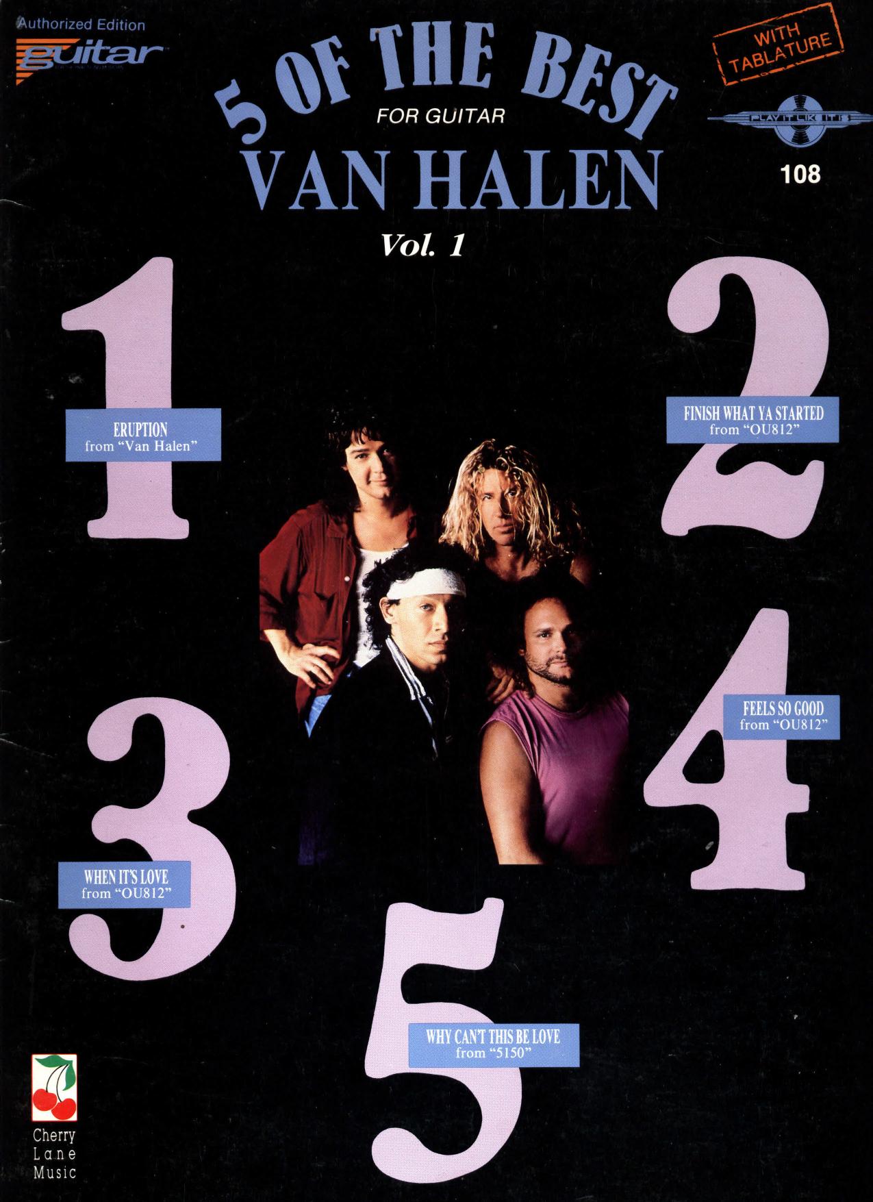 Van Halen - Five of the Best: Play-It-Like-It-Is Guitar by Cherry Lane Music Company