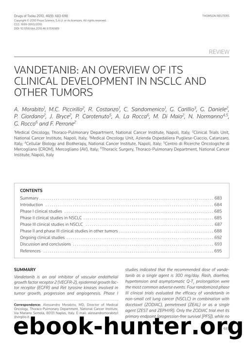 Vandetanib: An overview of its clinical development in nsclc and other tumors by Copyright © 2010 Prous Science S.A.U. or its licensors. All rights reserved