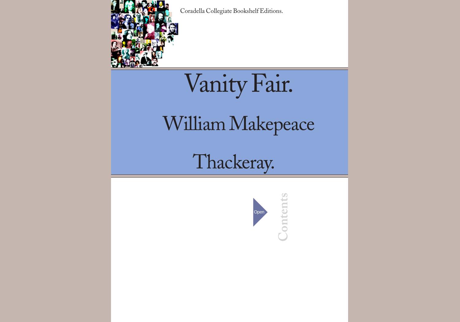 Vanity Fair by pubilshed by Coradella Collegiate Bookshelf Editions