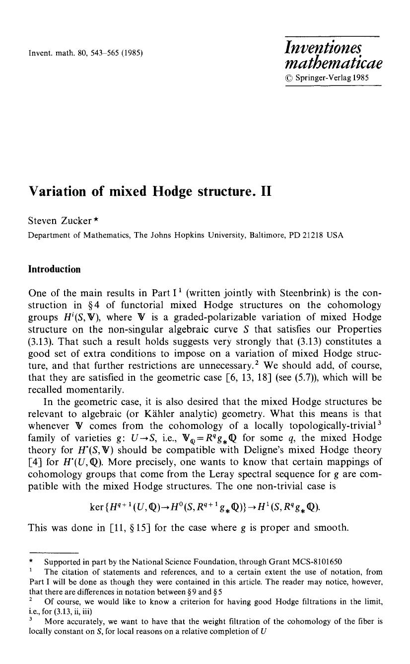 Variation of mixed Hodge structure. II by Unknown