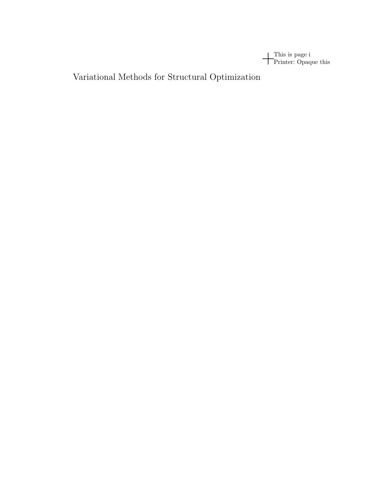 Variational Methods For Structural Optimization by Andrej Cherkaev