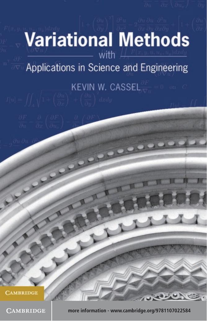 Variational Methods with Applications to Science and Engineering by Cassel Kevin W
