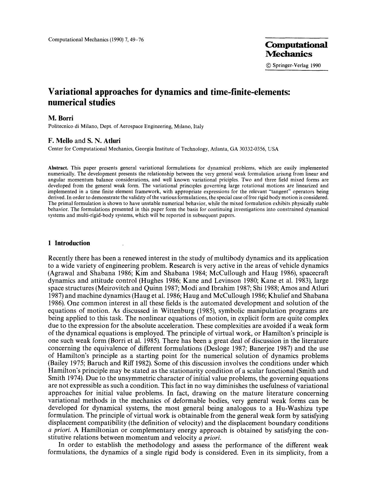 Variational approaches for dynamics and time-finite-elements: numerical studies by Unknown