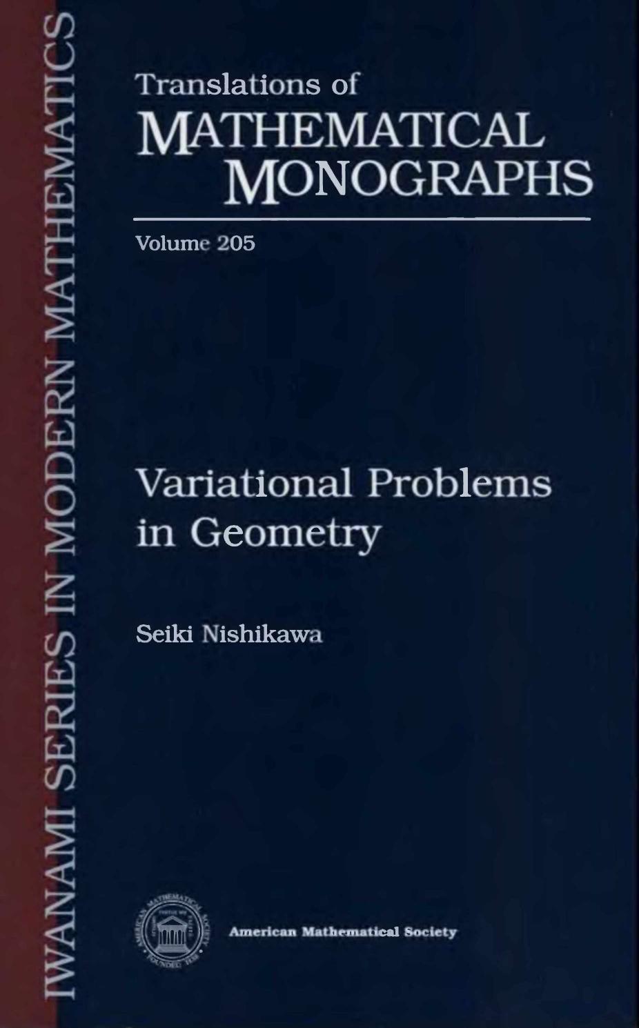 Variational problems in geometry by Seiki Nishikawa