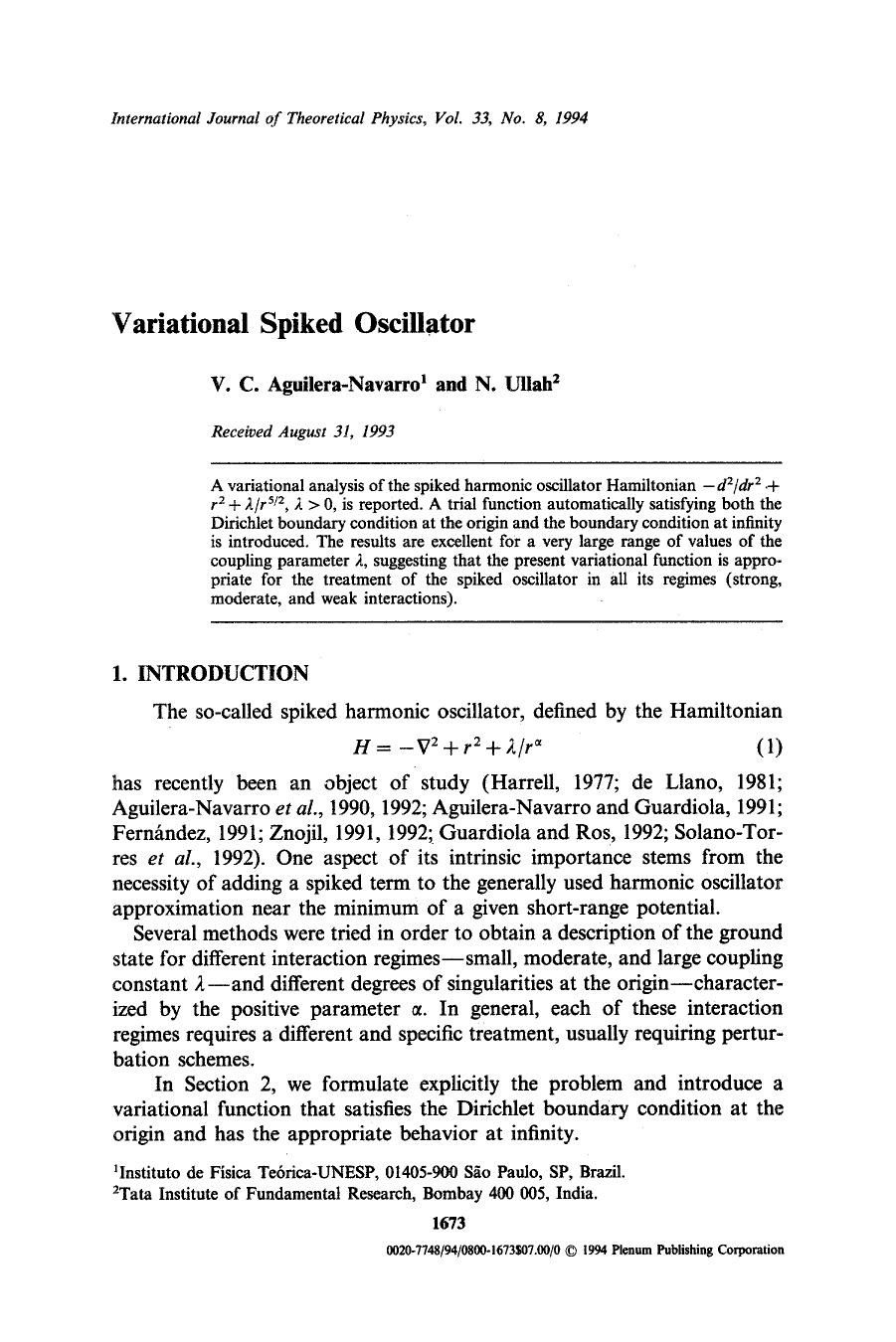 Variational spiked oscillator by Unknown
