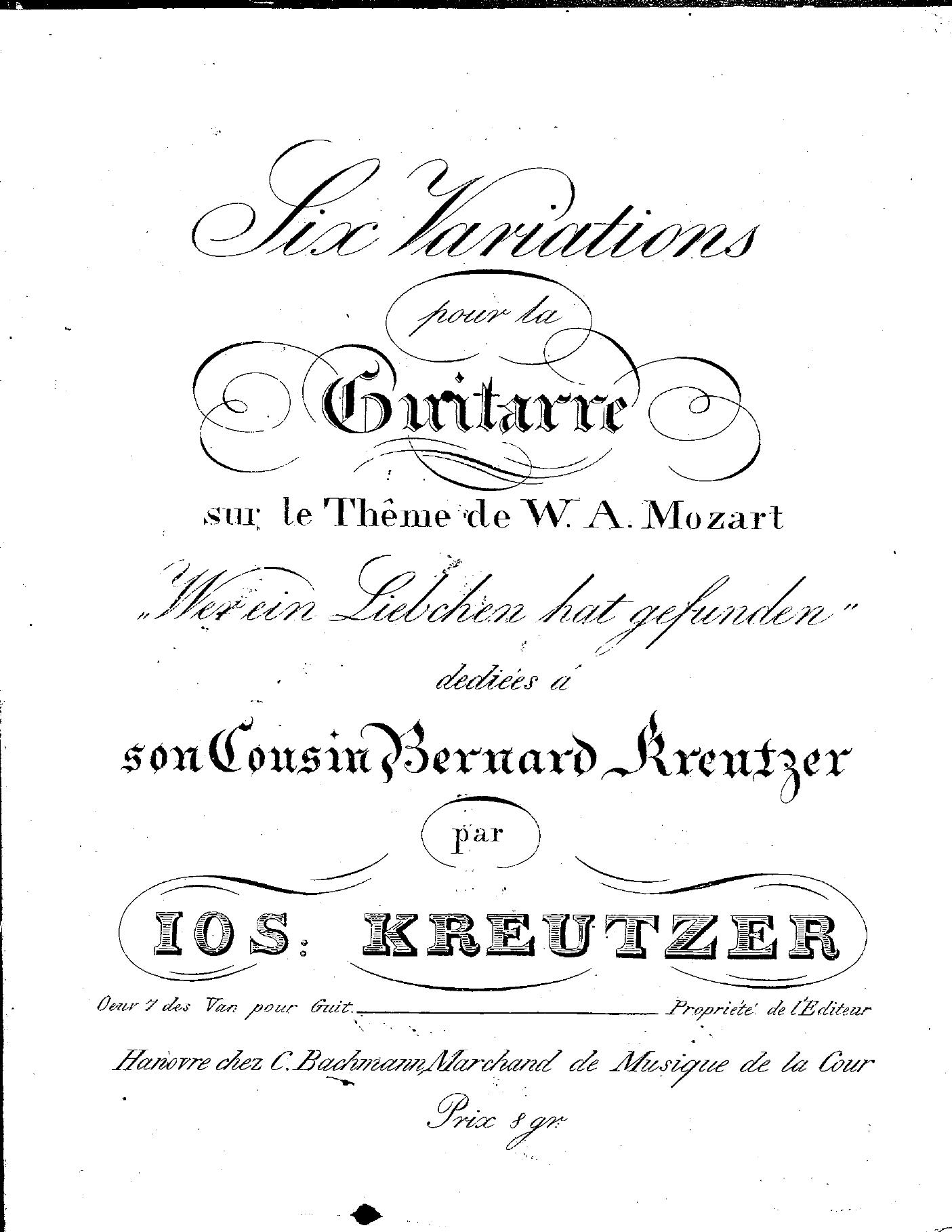 Variations on Mozart by Unknown
