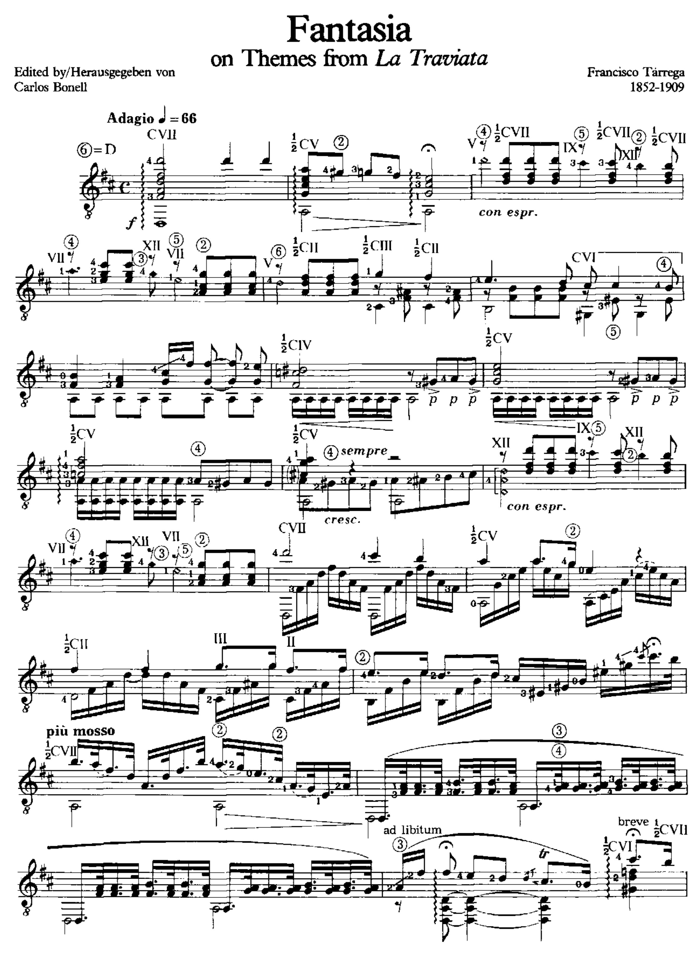 Variations on Theme of Traviata by Unknown