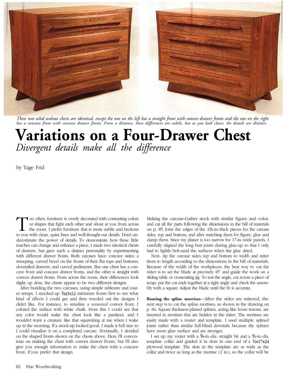 Variations on a Four-Drawer Chest by Tage Frid