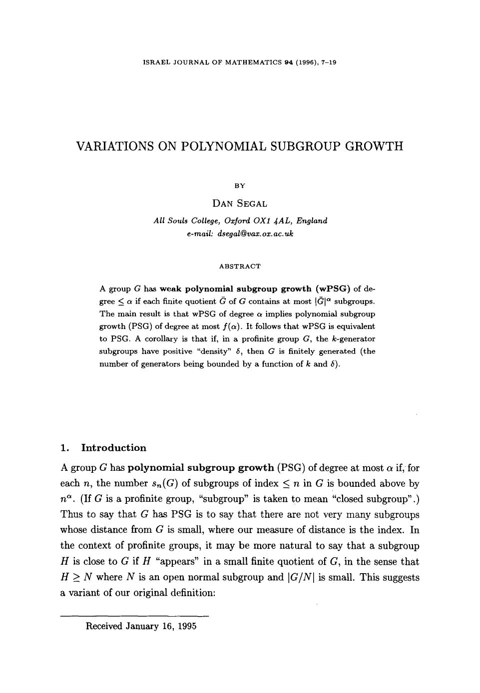 Variations on polynomial subgroup growth by Unknown