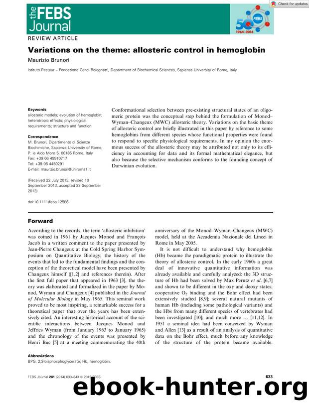 Variations on the theme: allosteric control in hemoglobin by Unknown