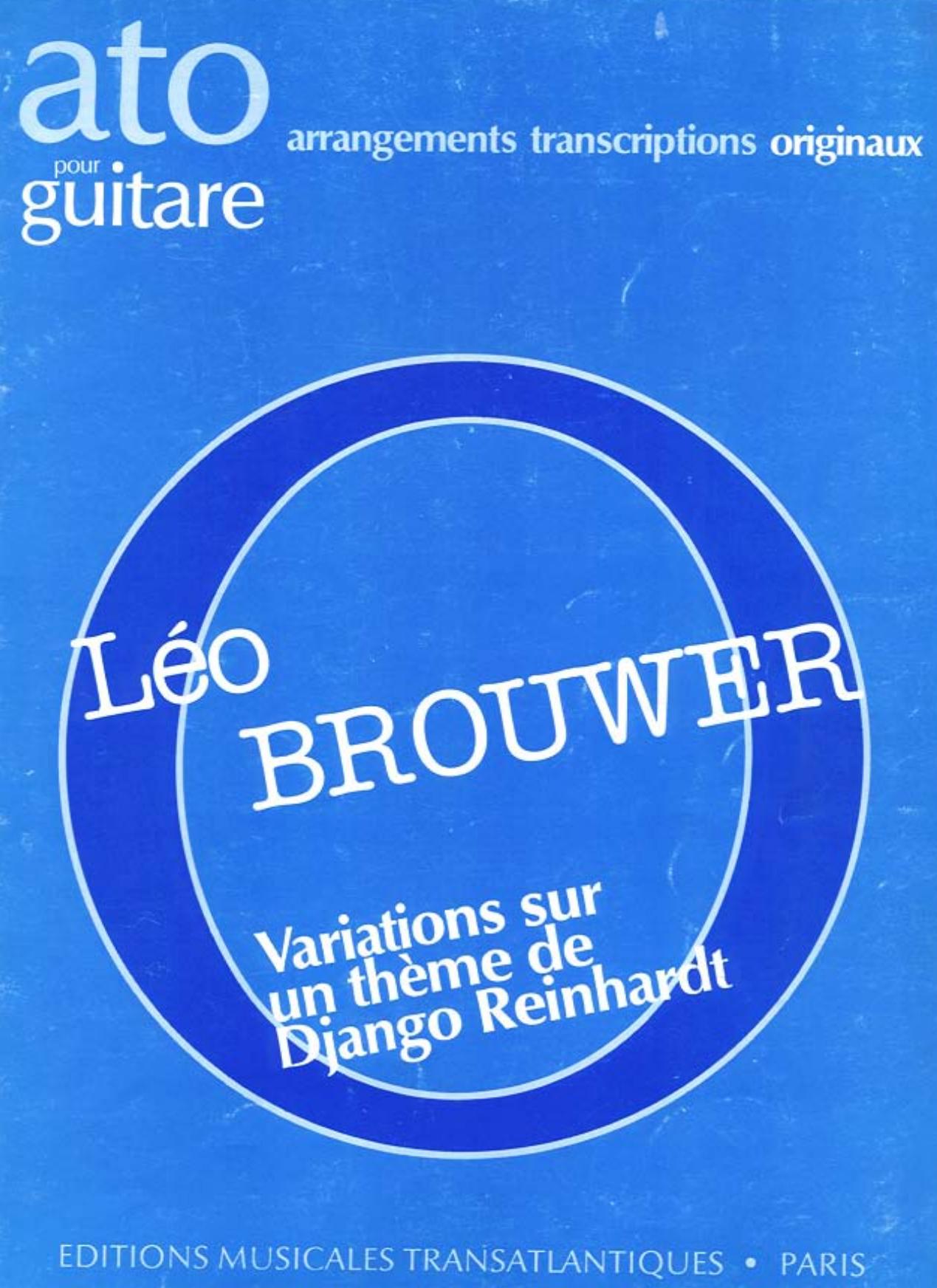 Variations sur un theme de Django Reinhardt (Guitar Scores) by Leo Brouwer