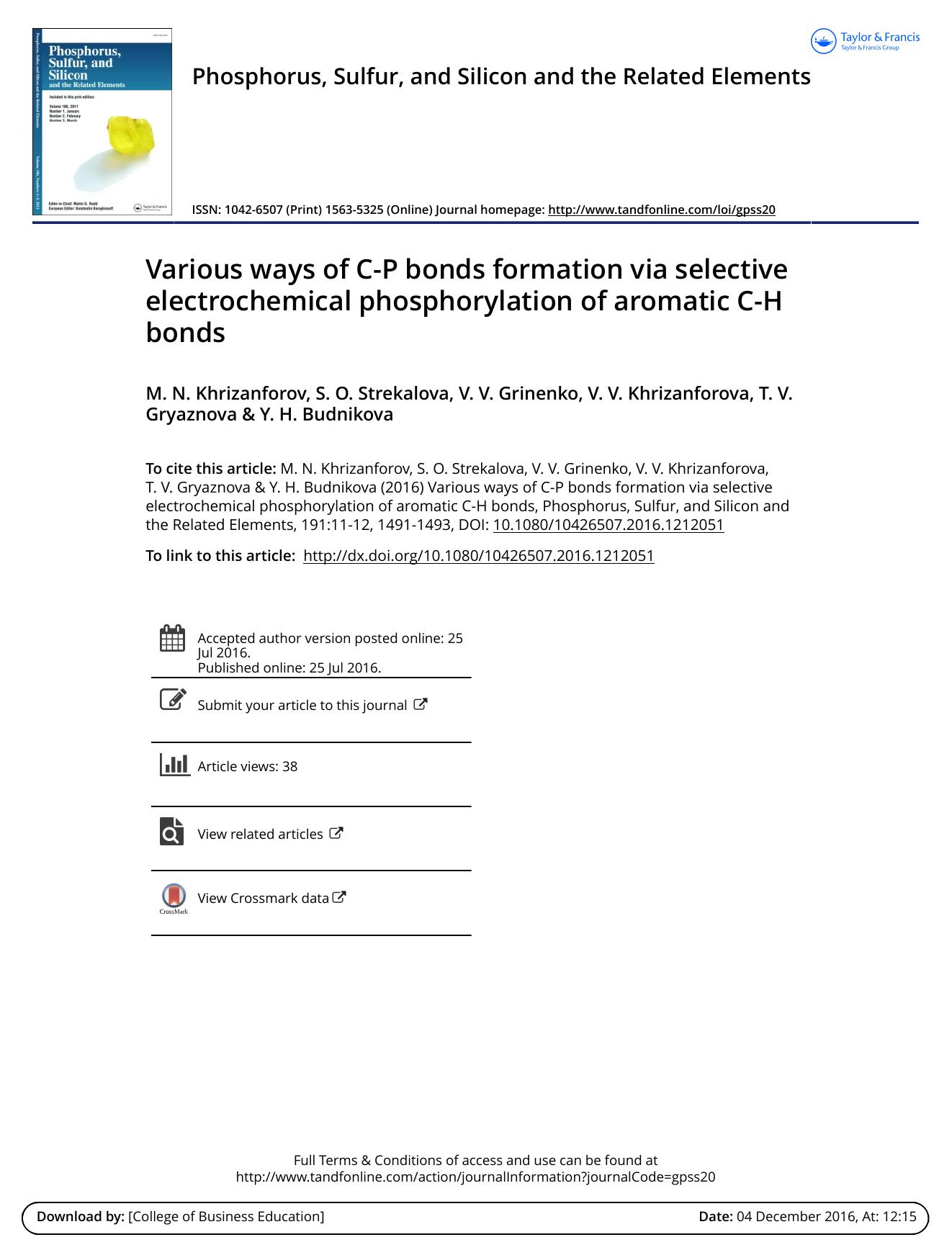 Various ways of C-P bonds formation via selective electrochemical phosphorylation of aromatic C-H bonds by unknow