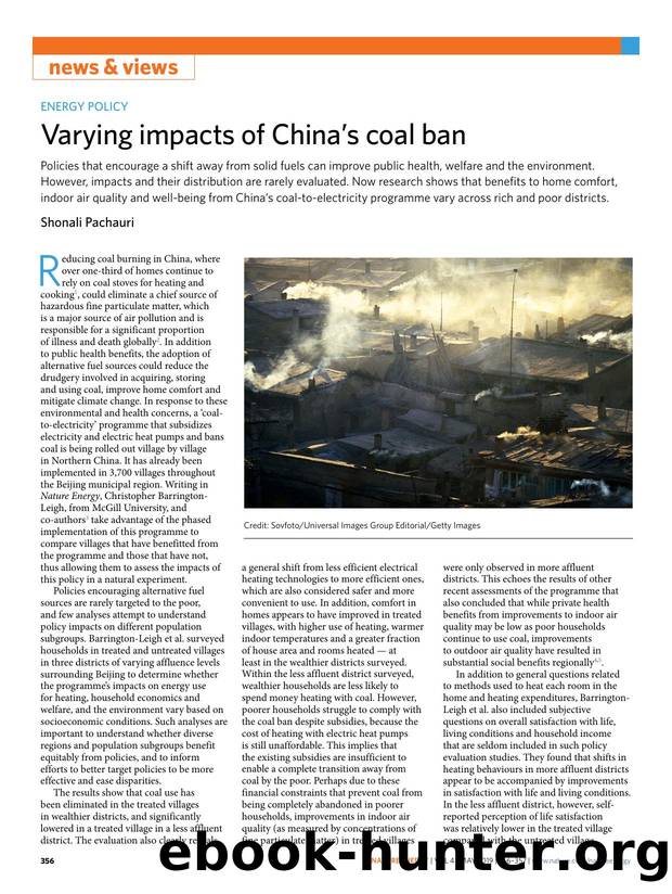 Varying impacts of Chinaâs coal ban by Shonali Pachauri