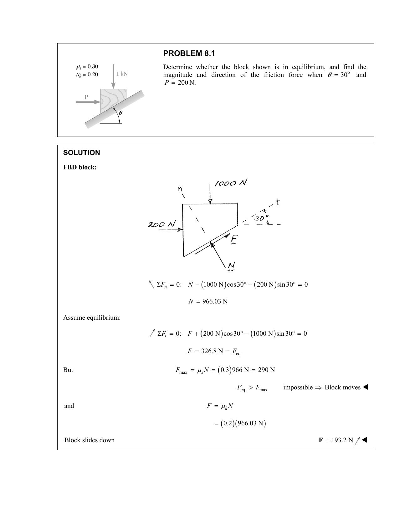 Vector Mechanics for engineers Statics 7th by Cap 08