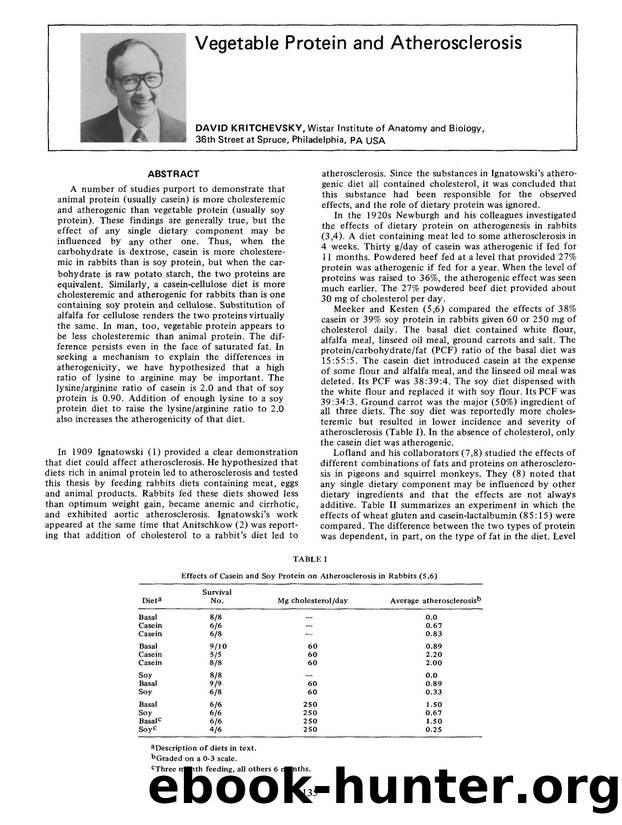 Vegetable protein and atherosclerosis by Unknown