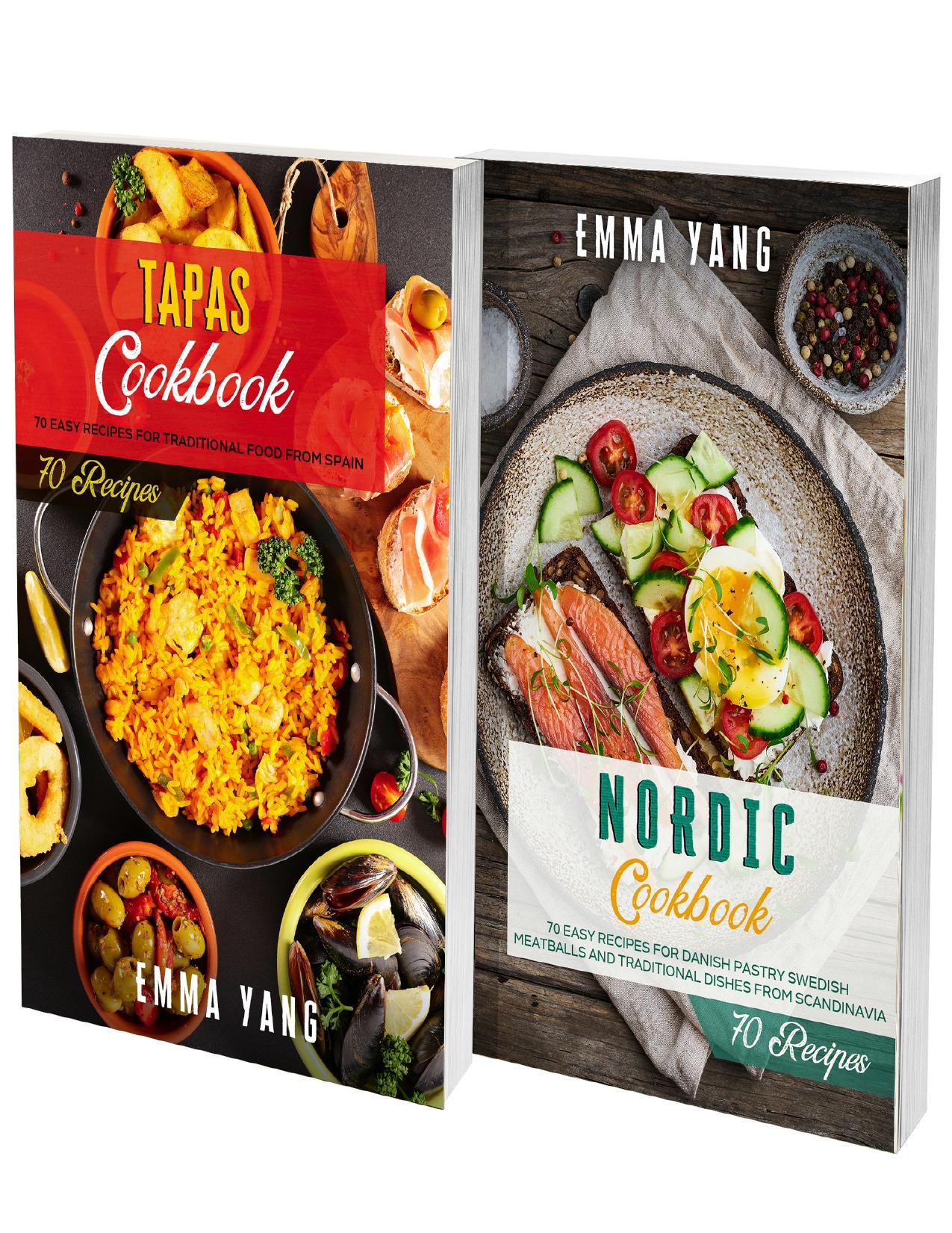 Vegetarian Mediterranean And Nordic Cookbook: 2 Books In 1: 150 Recipes For Vegetarian Diet And Traditional Scandinavian Food by Yang Emma