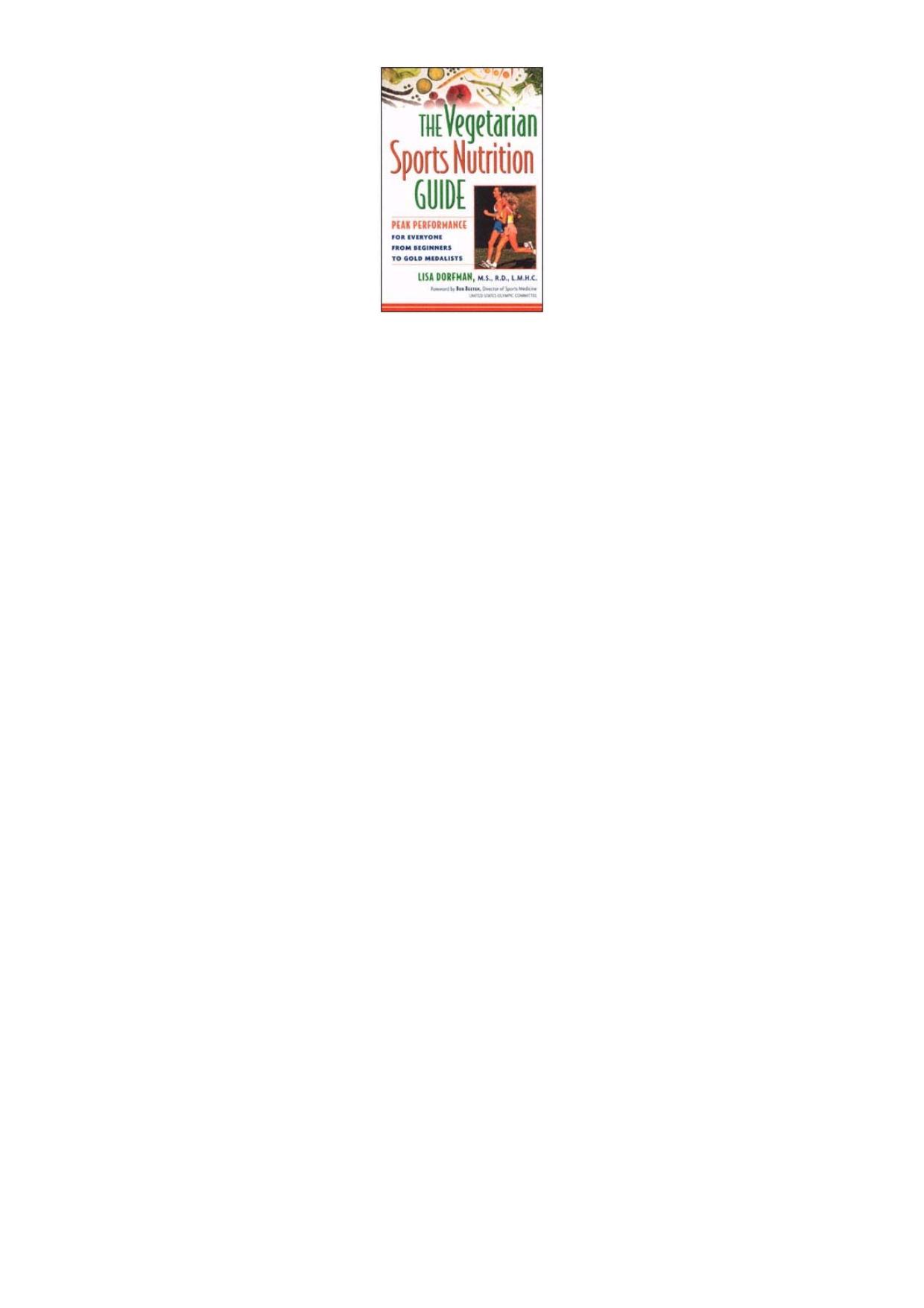 Vegetarian Sports Nutrition Guide by Dorfman Lisa