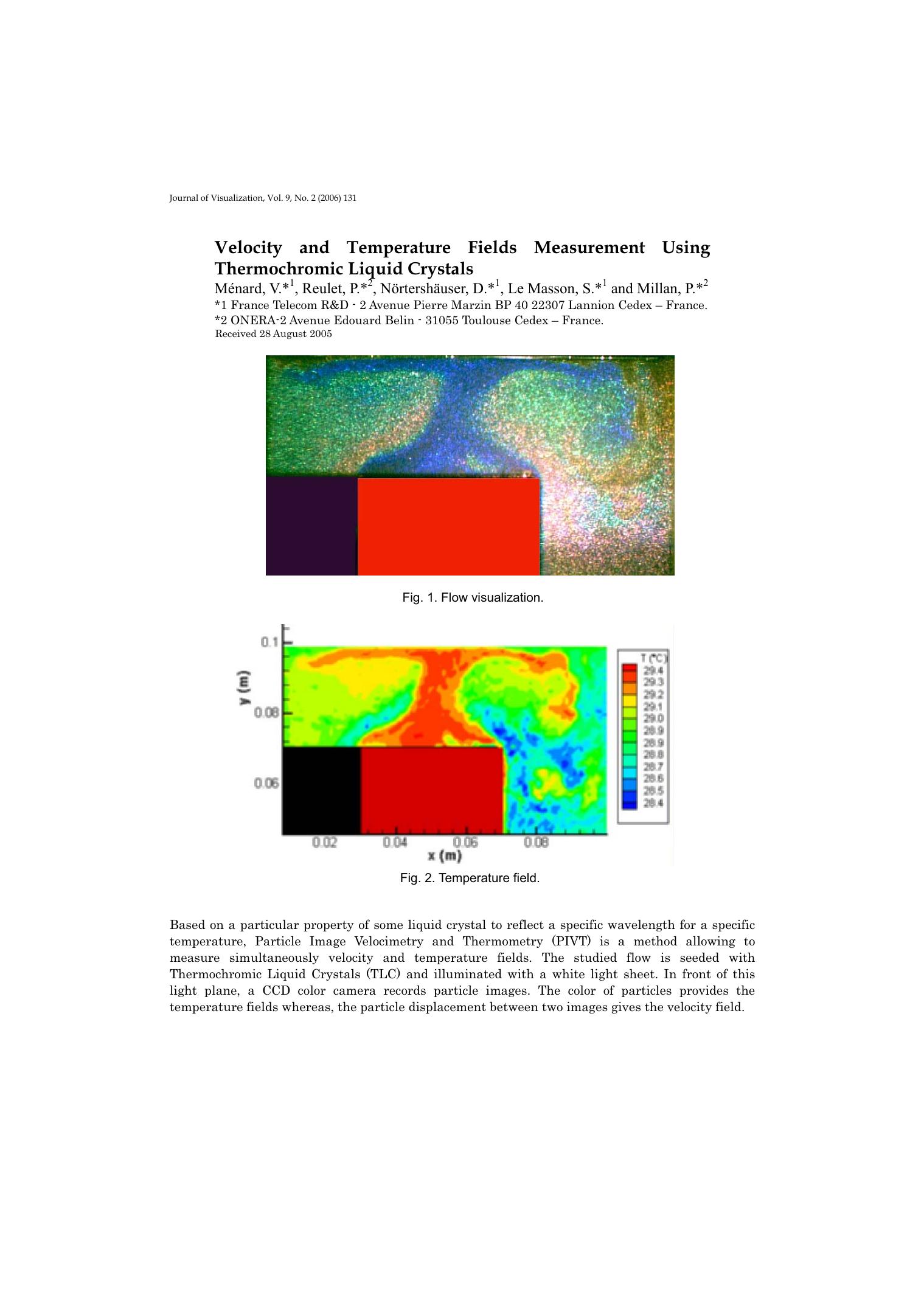Velocity and temperature fields measurement using thermochromic liquid crystals by Unknown