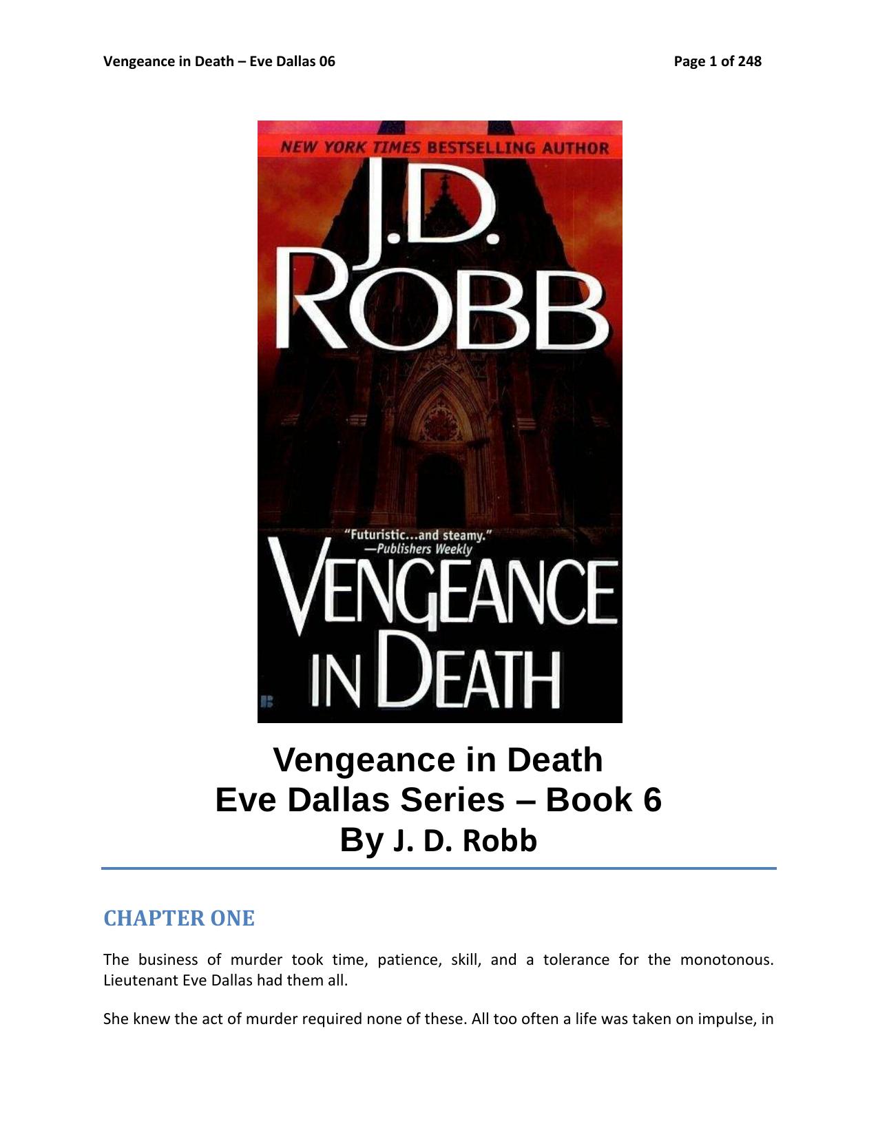 Vengeance in Death by J.D. Robb
