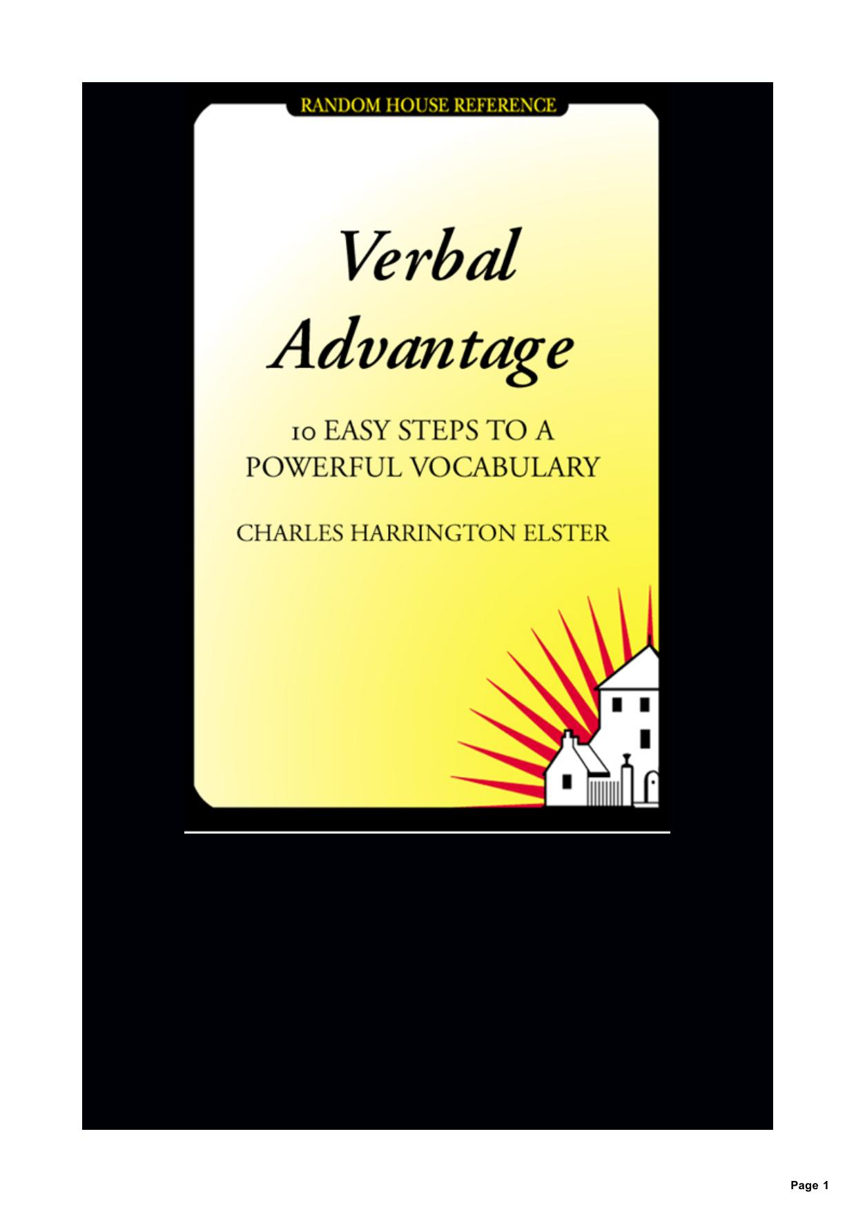 Verbal Advantage: 10 easy steps to a powerful vocabulary (+24 CDs) by Harrington Elster Charles