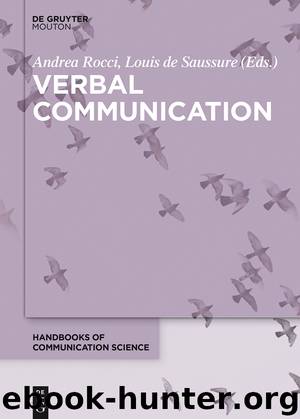Verbal Communication by Rocci Andrea Saussure Louis de