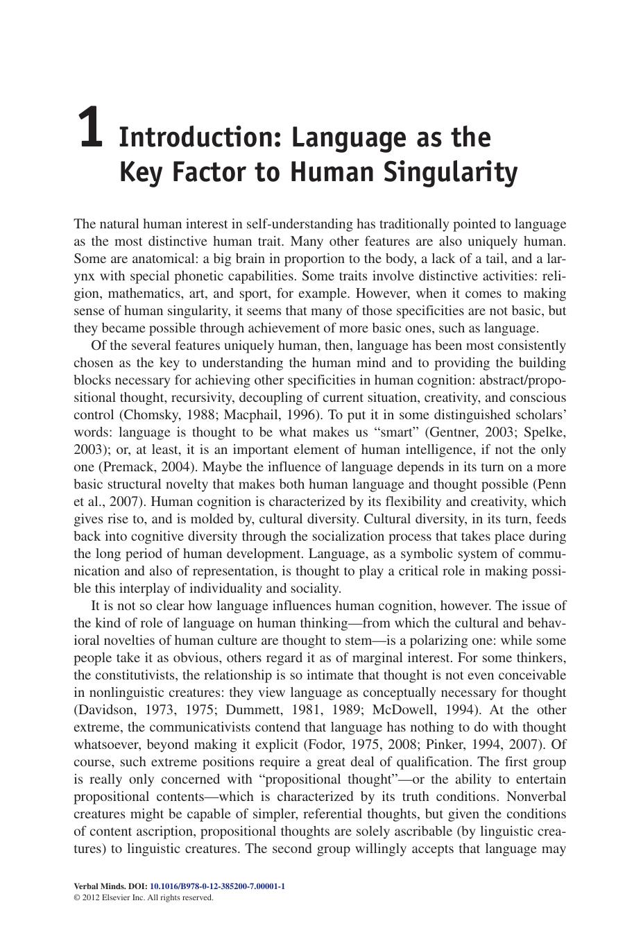 Verbal Minds: Language and the Architecture of Cognition by Toni Gomila