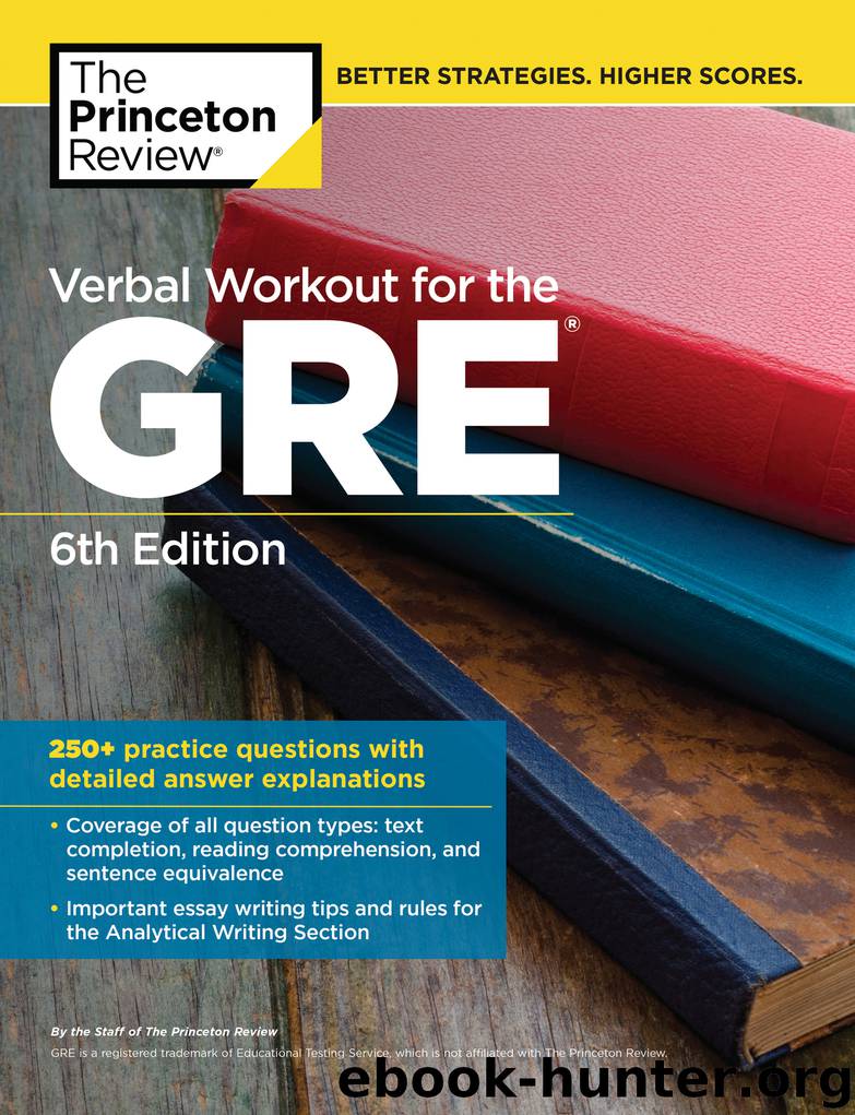 Verbal Workout for the GRE by Princeton Review