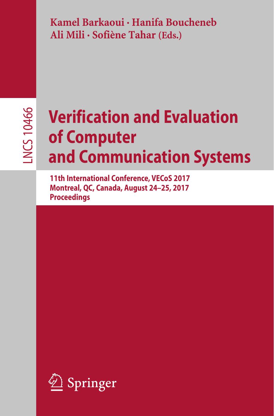 Verification and Evaluation of Computer and Communication Systems by unknow