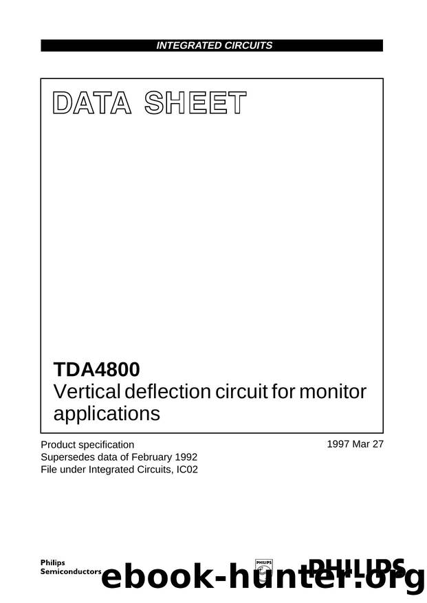 Vertical deflection circuit for monitor by Philips Semiconductors