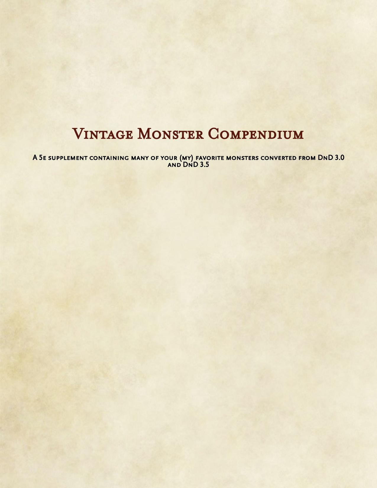 Vintage Monster Compendium by Unknown