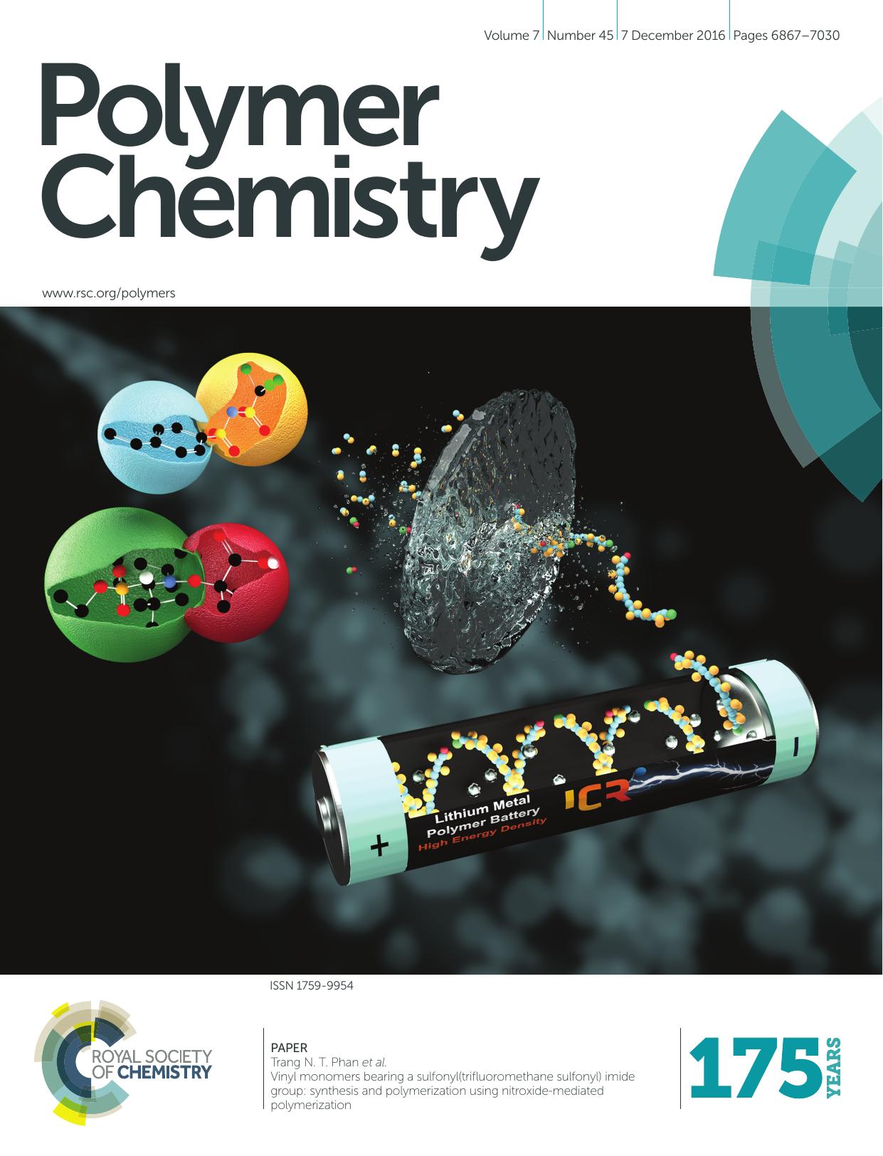 Vinyl monomers bearing a sulfonyl(trifluoromethane sulfonyl) imide group: synthesis and polymerization using nitroxide-mediated polymerization by unknow