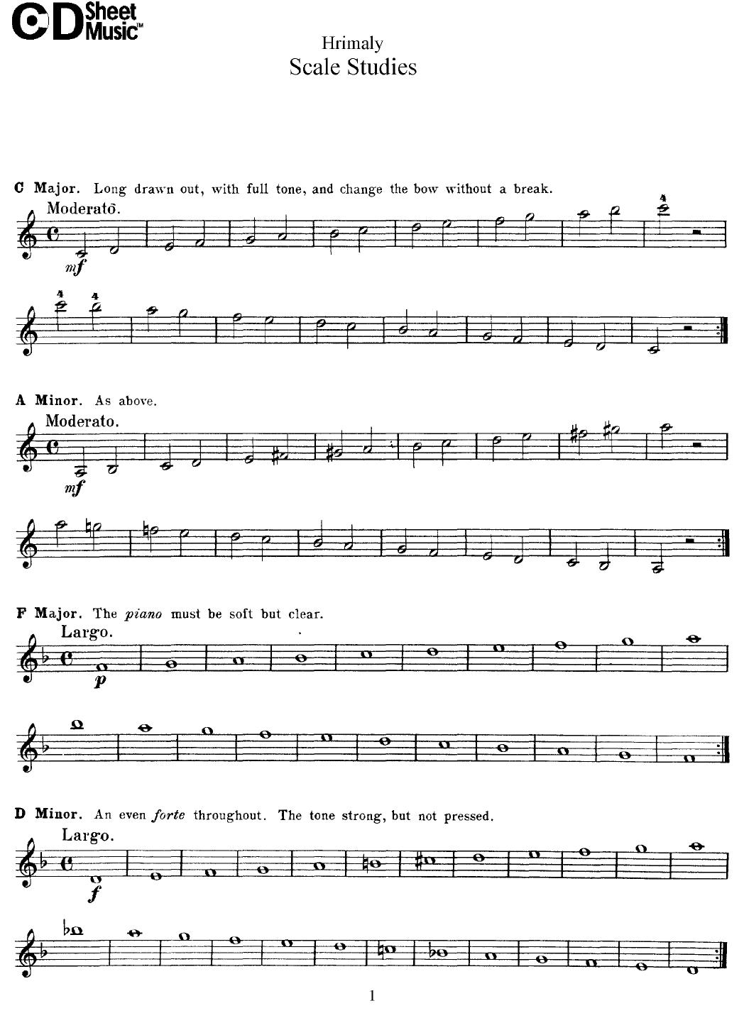 Violin Exercises: Johann Hrimaly by WBaxley Music Subito Music Corp & Stephens Pub. Co