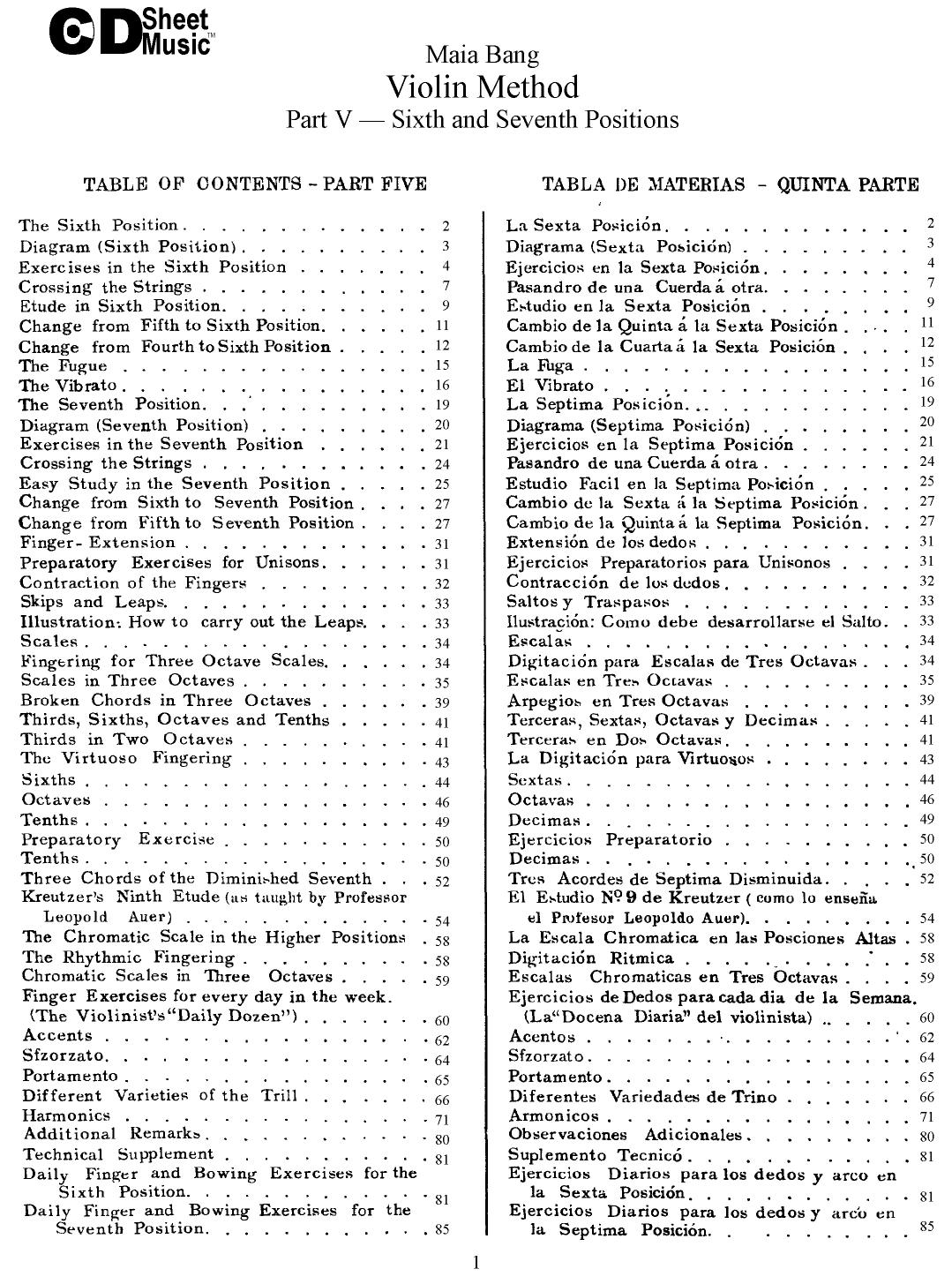 Violin Method. Book 5 by Bang Maia