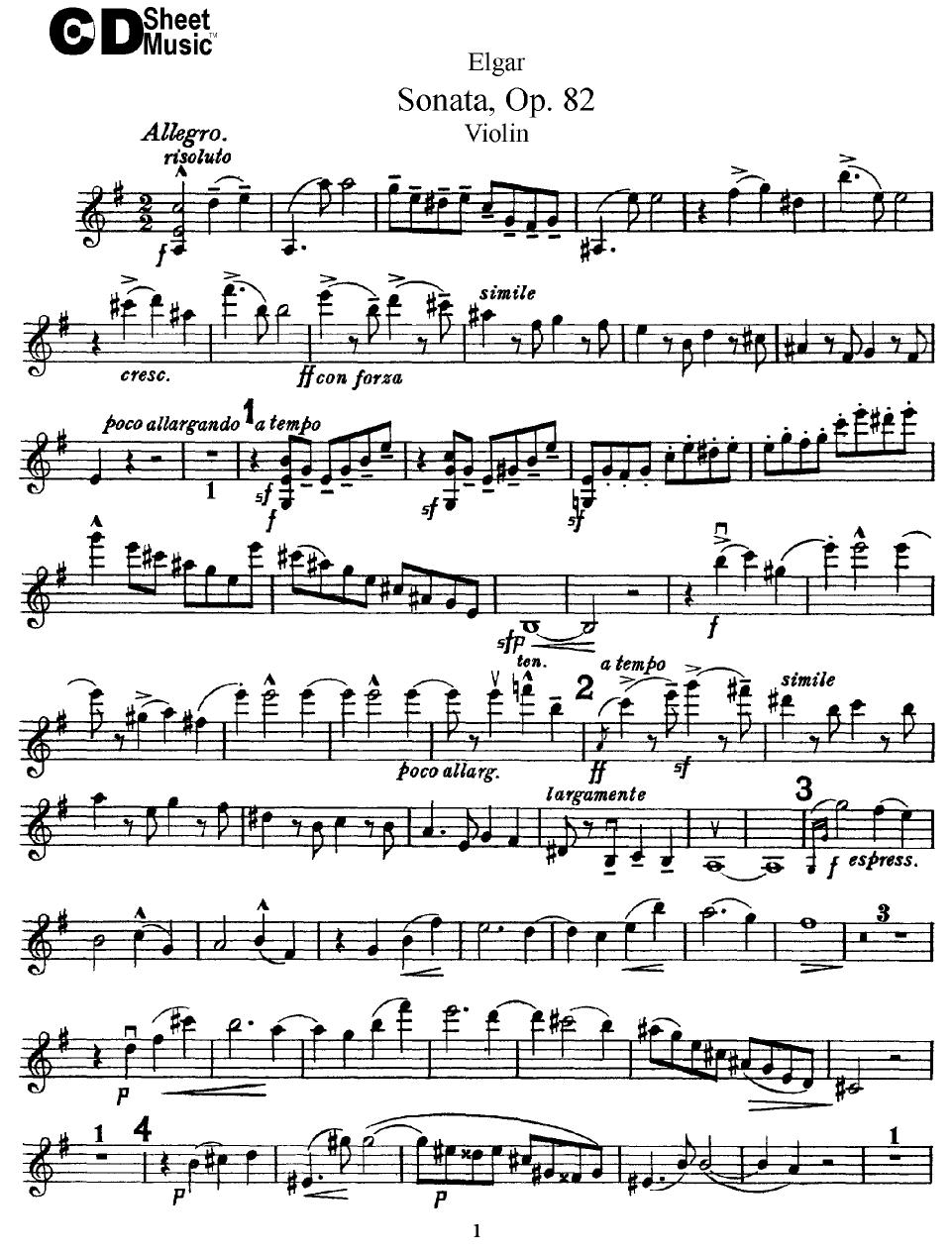 Violin Sonatas: Elgar by WBaxley Music Subito Music Corp & Stephens Pub. Co