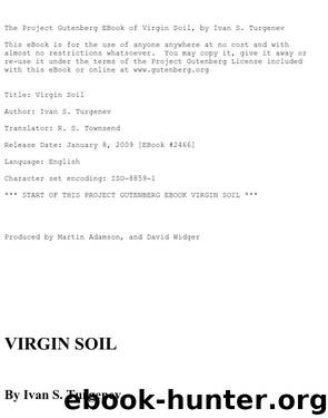 Virgin Soil by Ivan Turgenev