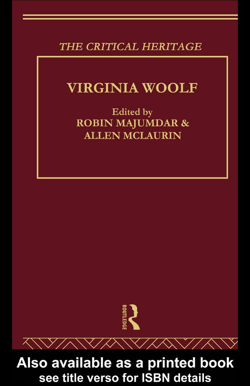Virginia Woolf : the critical heritage by McLaurin Allen; Majumdar Robin