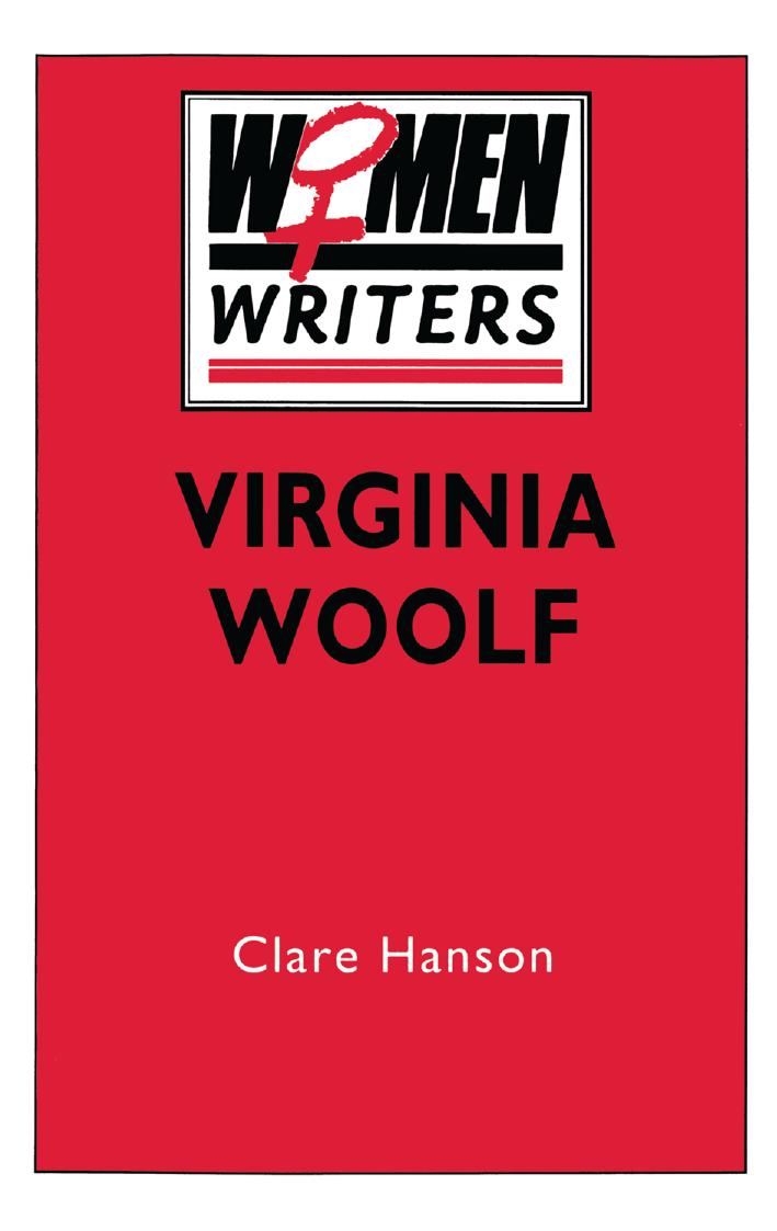 Virginia Woolf by Clare Hanson (auth.)