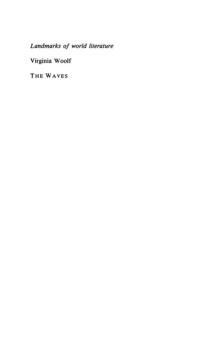 Virginia Woolf: The Waves (Landmarks of World Literature) by Eric Warner