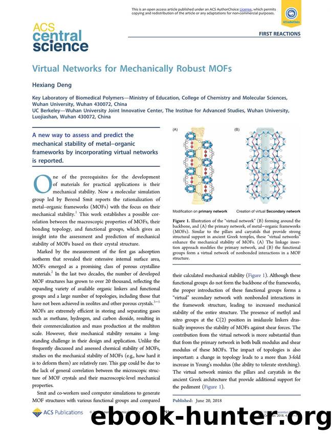Virtual Networks for Mechanically Robust MOFs by Hexiang Deng (ORCID: 0000-0002-9398-7996)