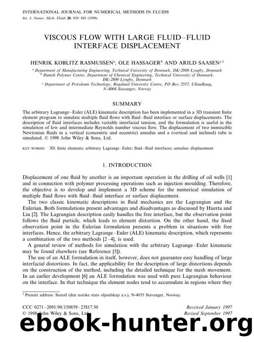 Viscous flow with large fluid-fluid interface displacement by Unknown
