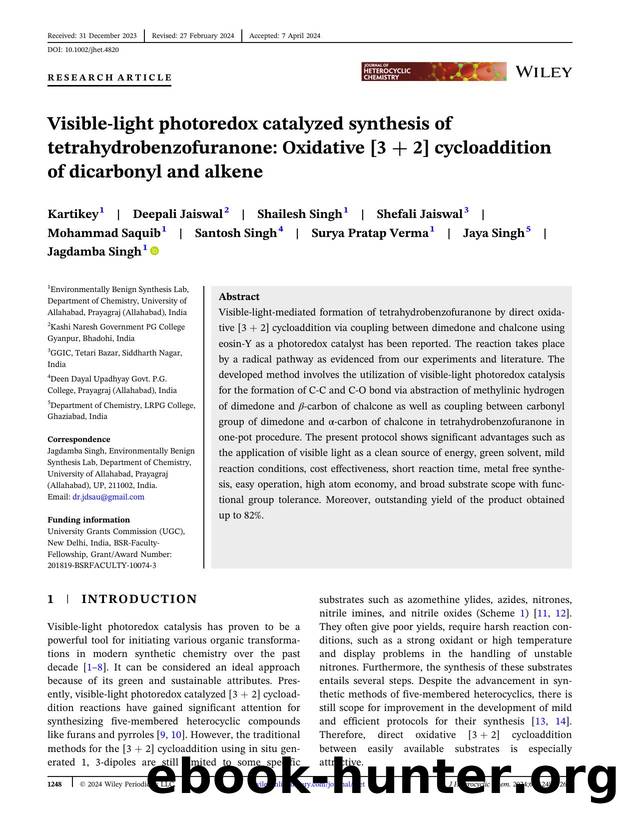 Visible light photoredox catalyzed synthesis of tetrahydrobenzofuranone: oxidative [3+2] cycloaddition of dicarbonyl and alkene by Unknown