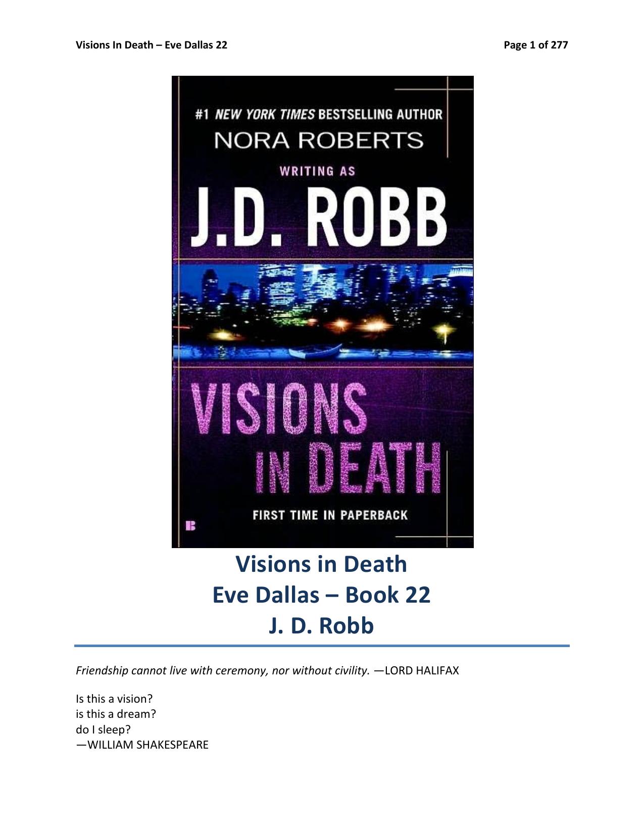 Visions In Death by J.D. Robb