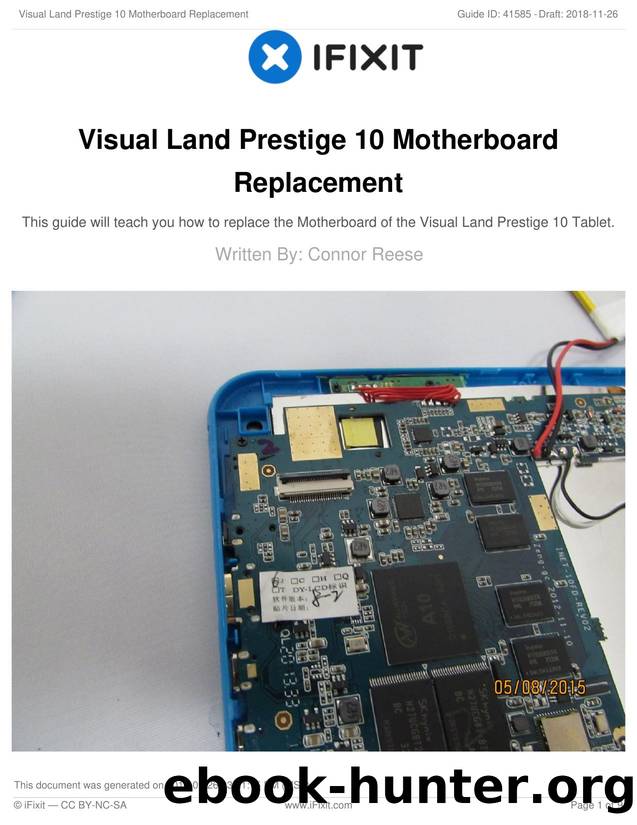 Visual Land Prestige 10 Motherboard Replacement by Unknown