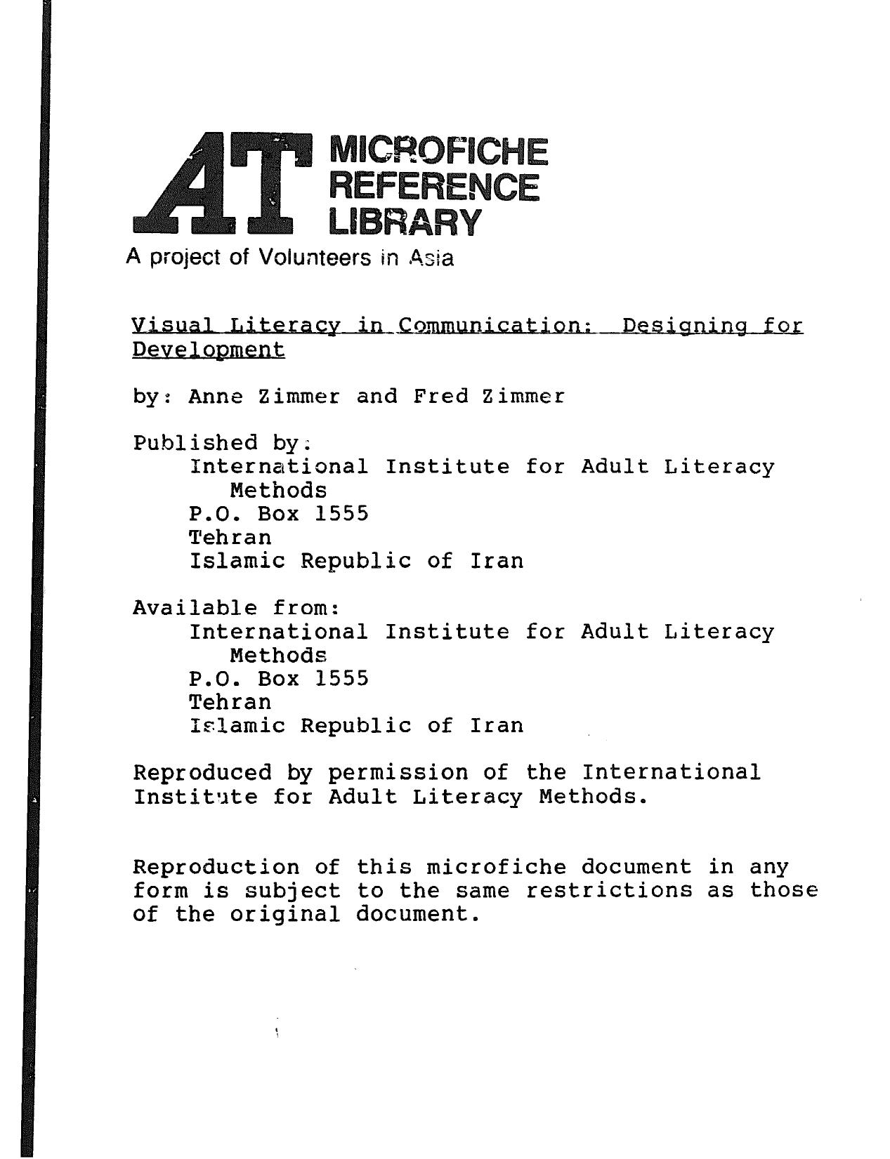 Visual Literacy in Communication by Unknown
