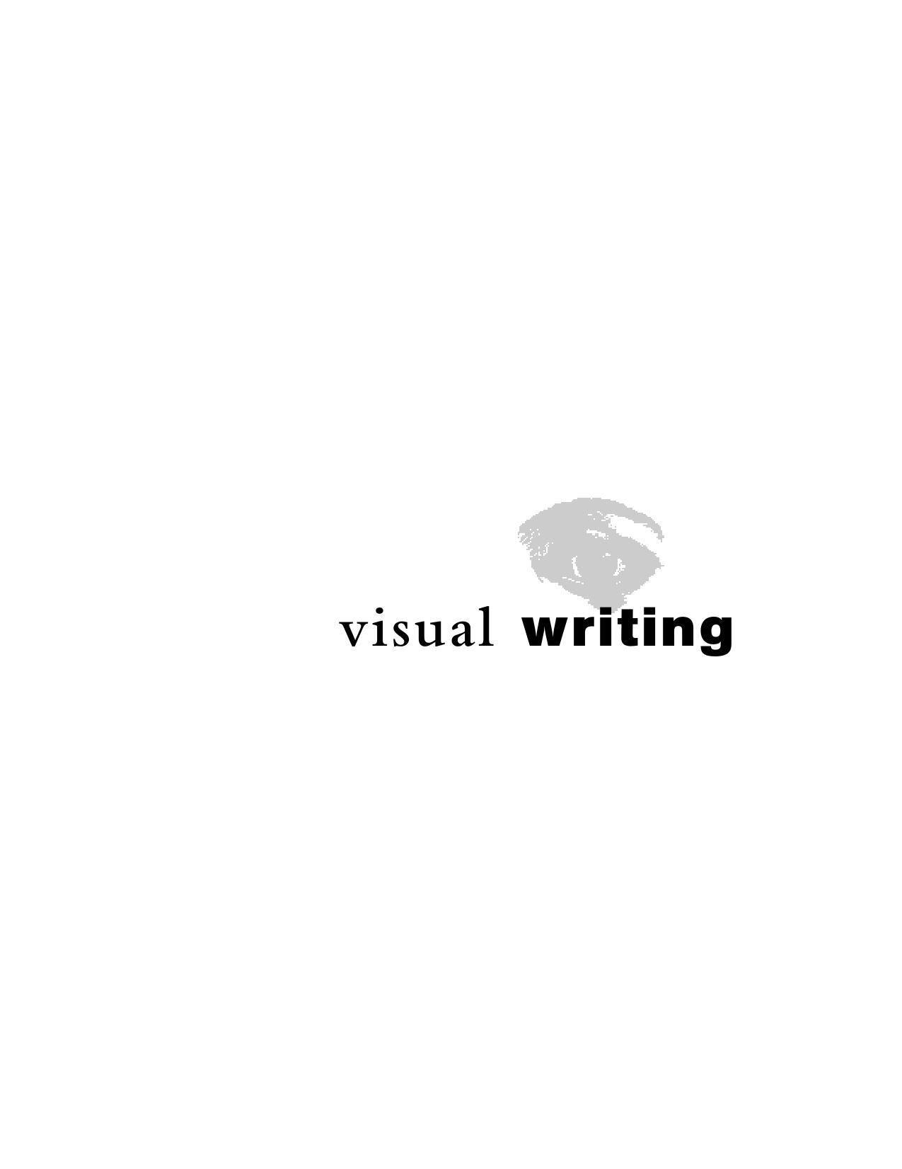 Visual Writing by Anne Hanson