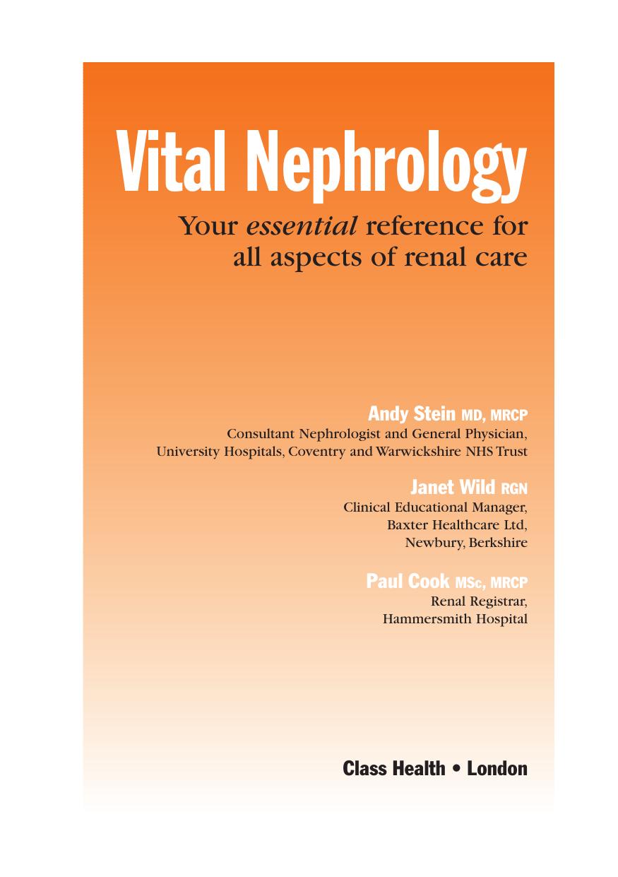 Vital Nephrology by Andy Stein Janet Wild Paul Cook