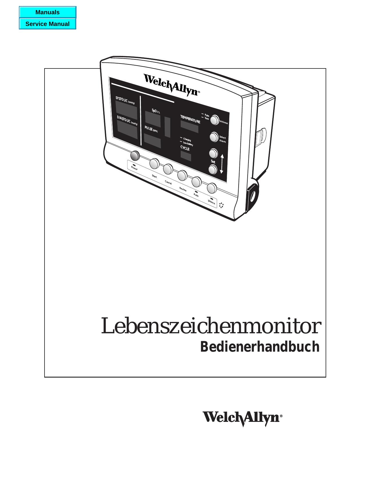 Vital Signs Monitor (German) by Bedienungsanleitung