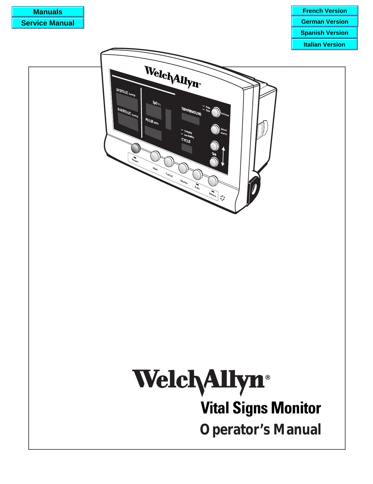 Vital Signs Monitor (New) by User manual